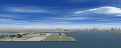 模擬視界映像表示例(羽田空港)
