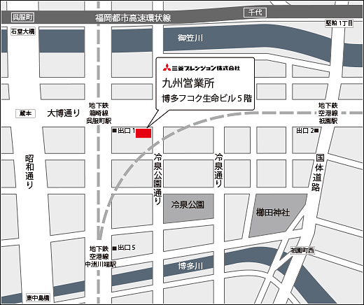 地図：九州営業所