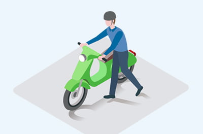 バイク専用駐車場イラスト