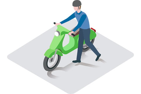 バイク専用駐車場 イラスト