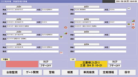 入出場表示画面