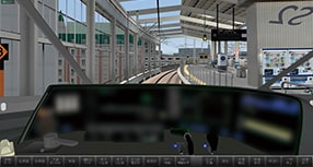 運転台 駅停車中(岡山)