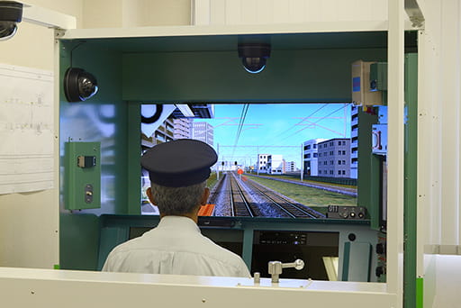 視線検知システムのキャリブレーション(赤点表示)